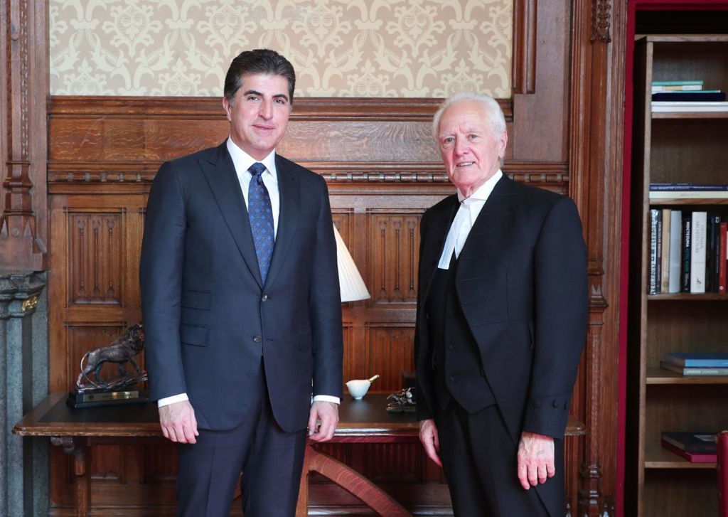 President Barzani meets UKs House of Lords Speaker