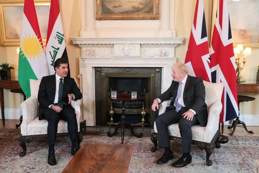 President Barzani meets with UKs PM Boris Johnson