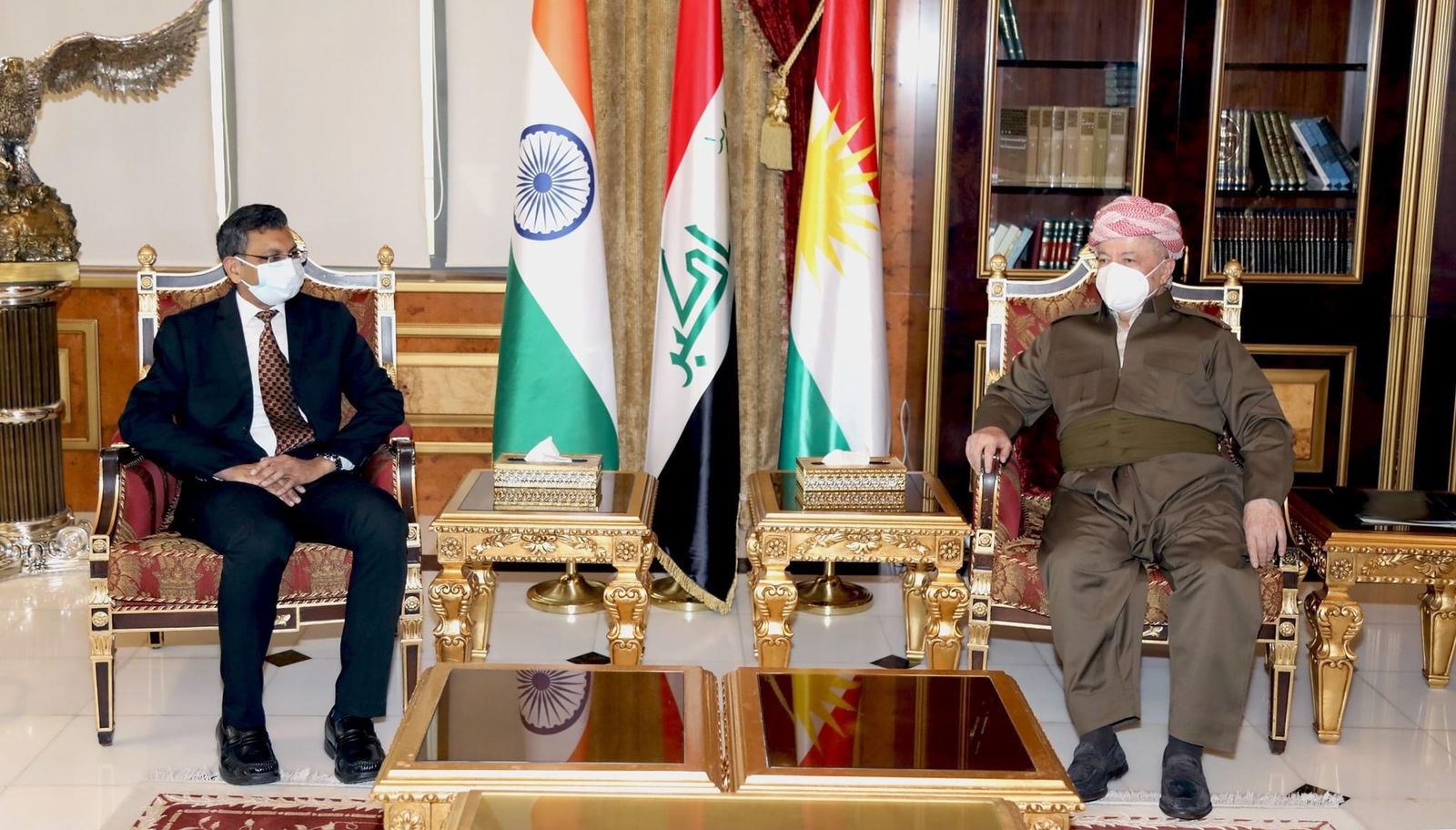 Masoud Barzani hosts the Indian ambassador to Iraq 