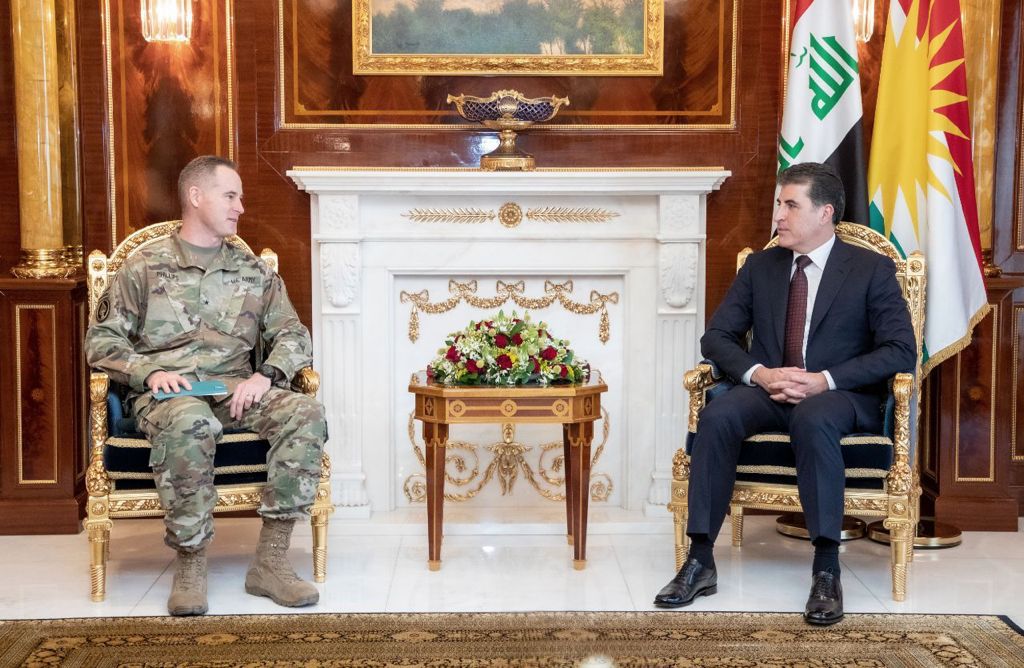 President Barzani meets a high-level US military delegation