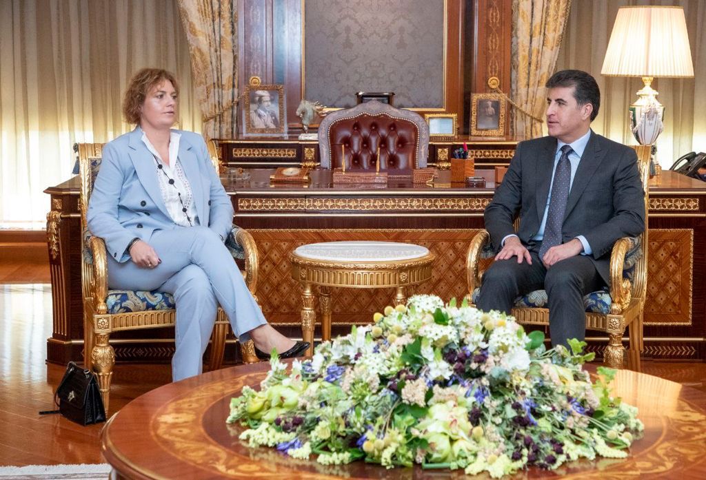 President Barzani meets the new head of the EU Liaison office-Erbil