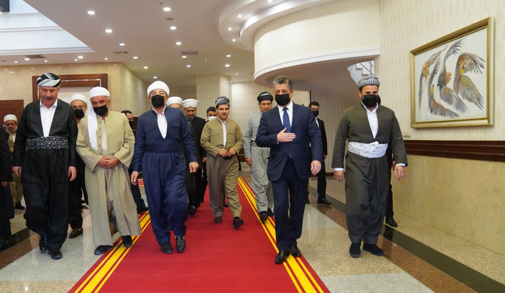 PM Barzani meets a delegation of Kurdistan's Union of Islamic clerics