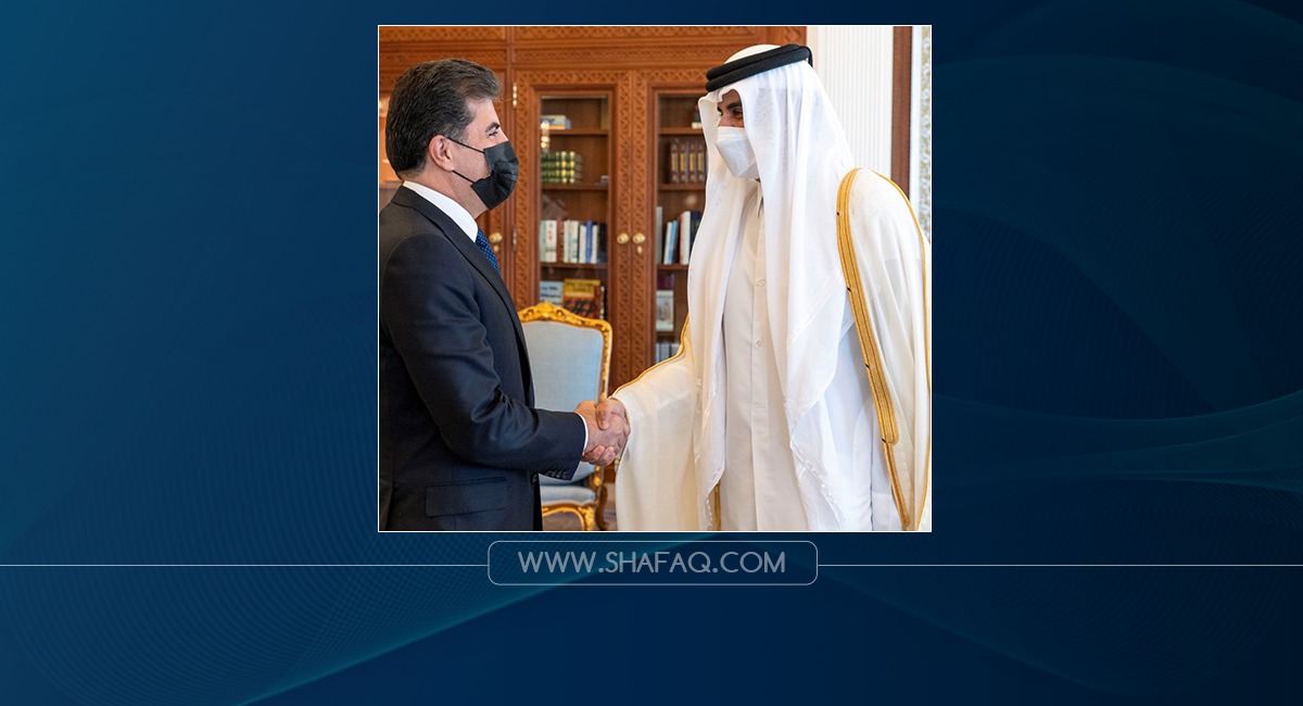 أمير قطر يجتمع مع رئيس إقليم كوردستان