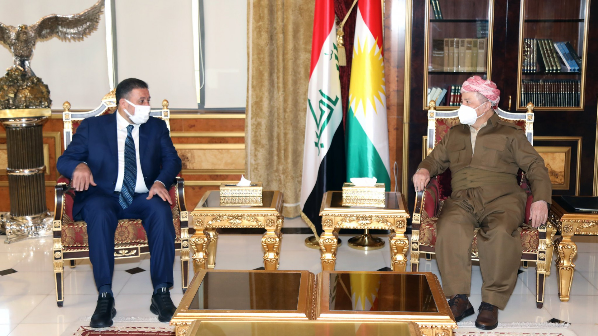 Masoud Barzani discusses the post-election phase with Khamis al-Khanjar 