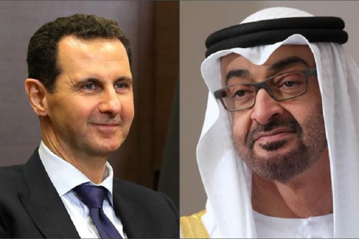 بشار الأسد يتصل ببن زايد