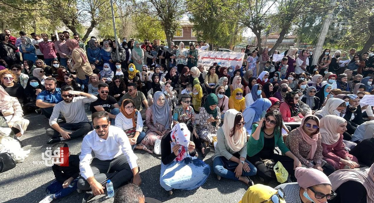 تظاهرات المحاضرين تدخل أسبوعها الثاني في 4 مدن كوردستانية (صور)