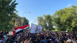 Demonstrators organize a sit-in in Baghdad protesting against the election results