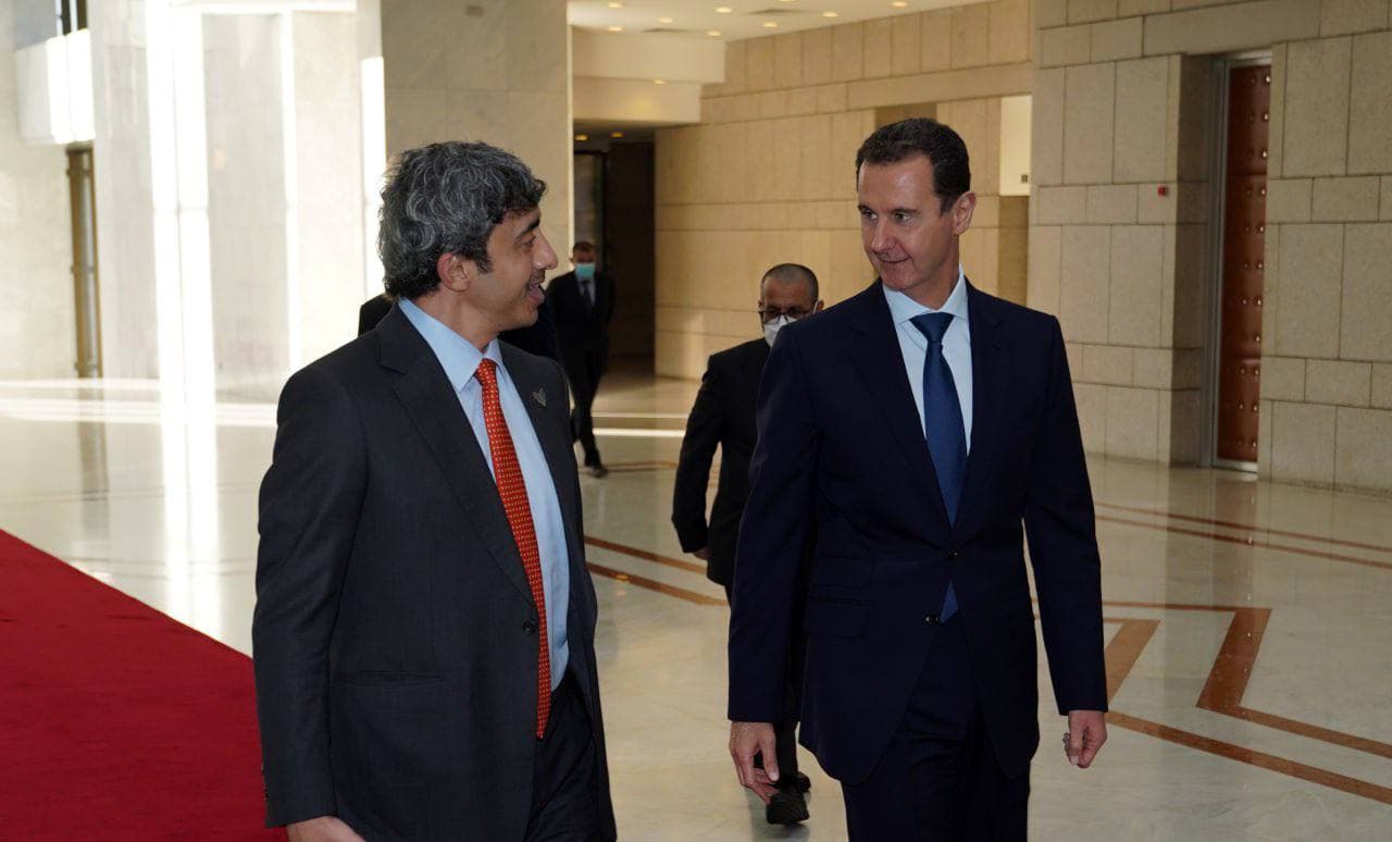 UAE foreign minister meets Syrias President in Damascus