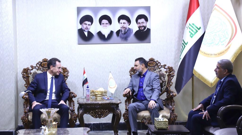 The head of the Sadrist movement meets the French ambassador to Iraq 