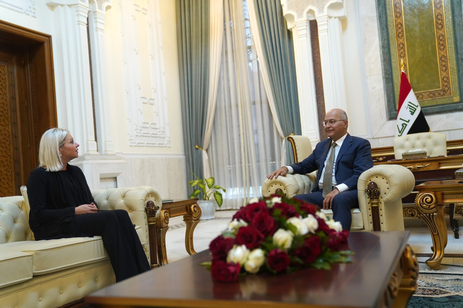 Iraqi President Salih Meets UN Special Representative, Plasschaert 1637256280911