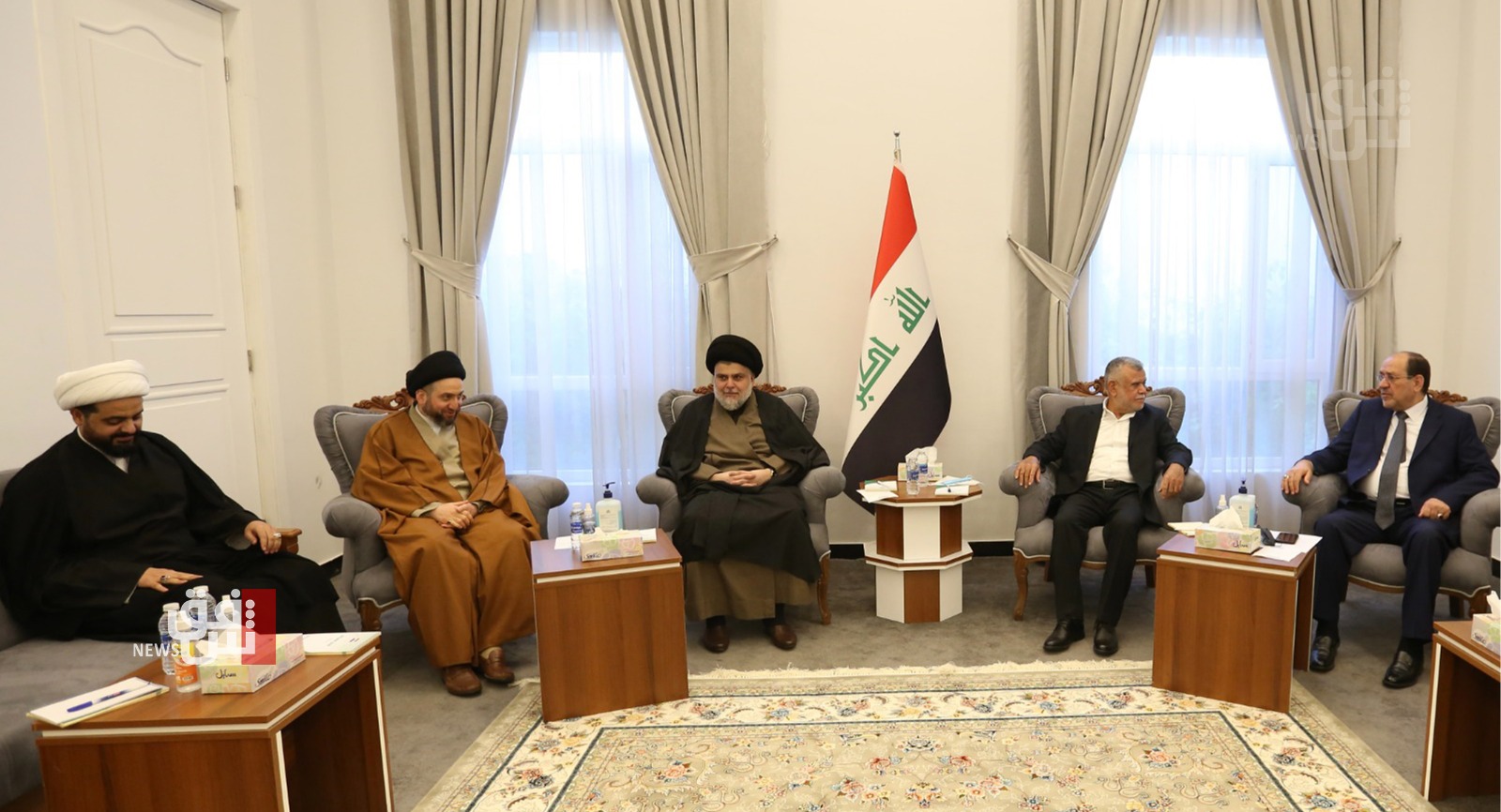 Attended by al-Sadr and al-Maliki, a meeting of Iraq's top Shiite leader in Baghdad 