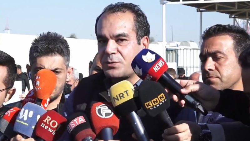 Syrian refugees demonstrate demanding transfer from the Kurdistan Region