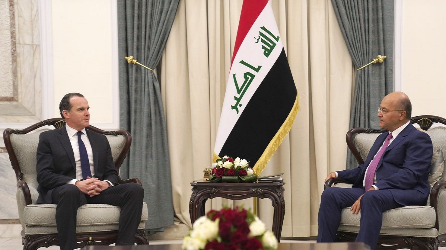 Iraqi President Salih Meets US National Security Council Coordinator for the Middle East and North Africa