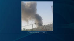 Fire breaks out near the German Hospital in Najaf