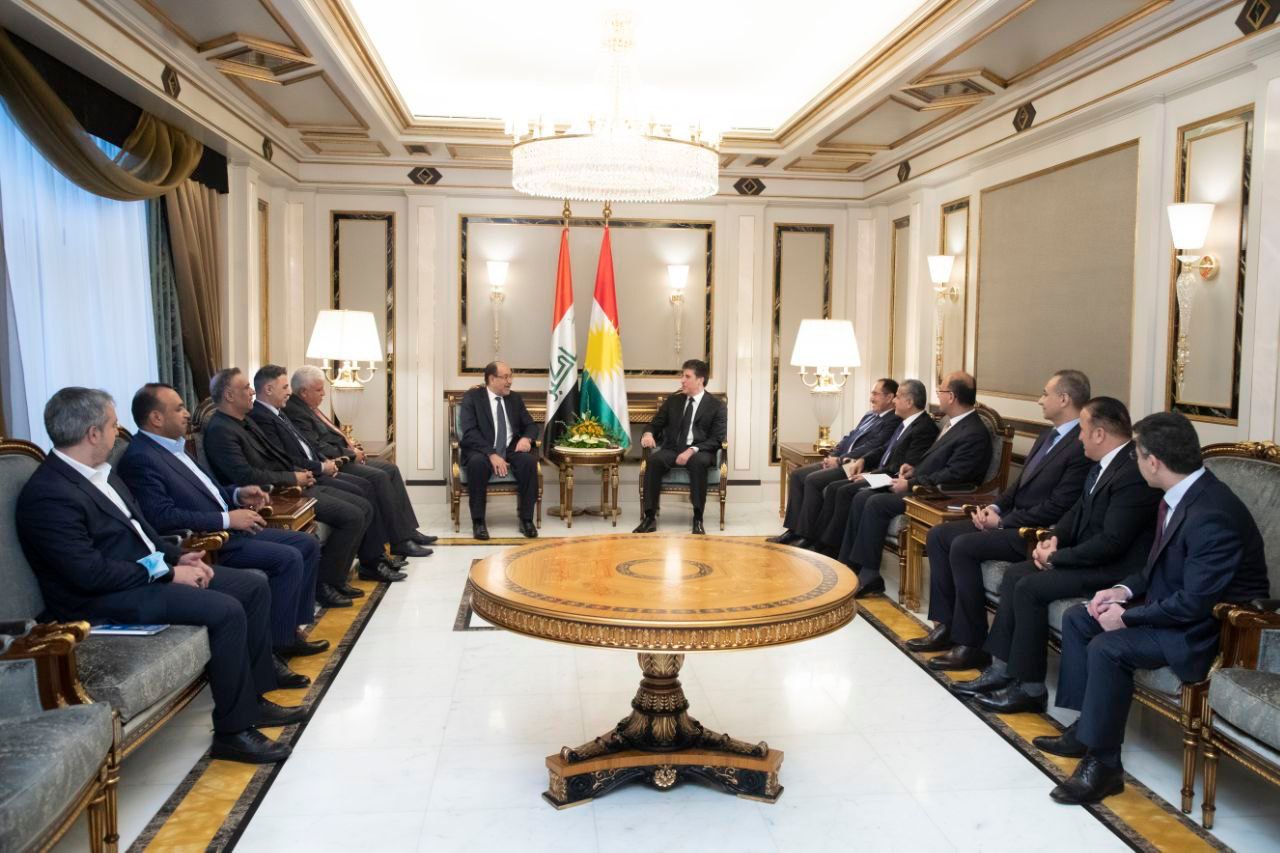 President Nechirvan Barzani meets the Coordination Framework delegation
