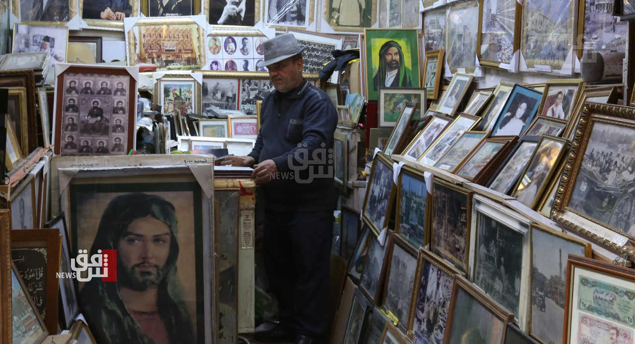 A small shop sells fragments of Iraq's history in old Baghdad