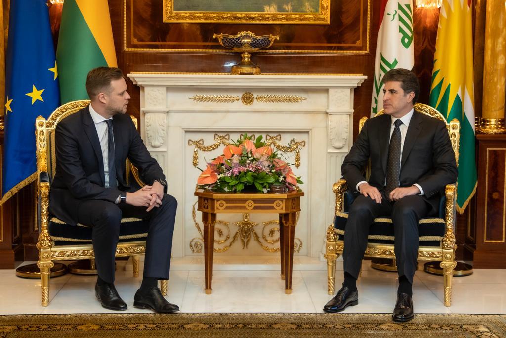 Kurdistan’s President meets with the Lithuanian Foreign Minister 