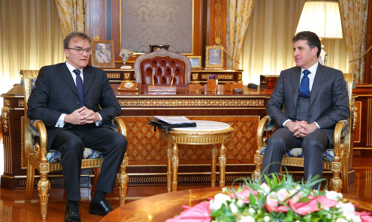 President Barzani receives the Swiss ambassador to Iraq