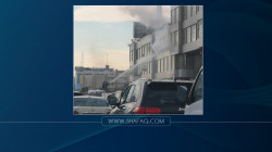 اندلاع حريق في فندق وسط اربيل 