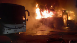 Civil Defense teams extinguish a massive fire in Baghdad 