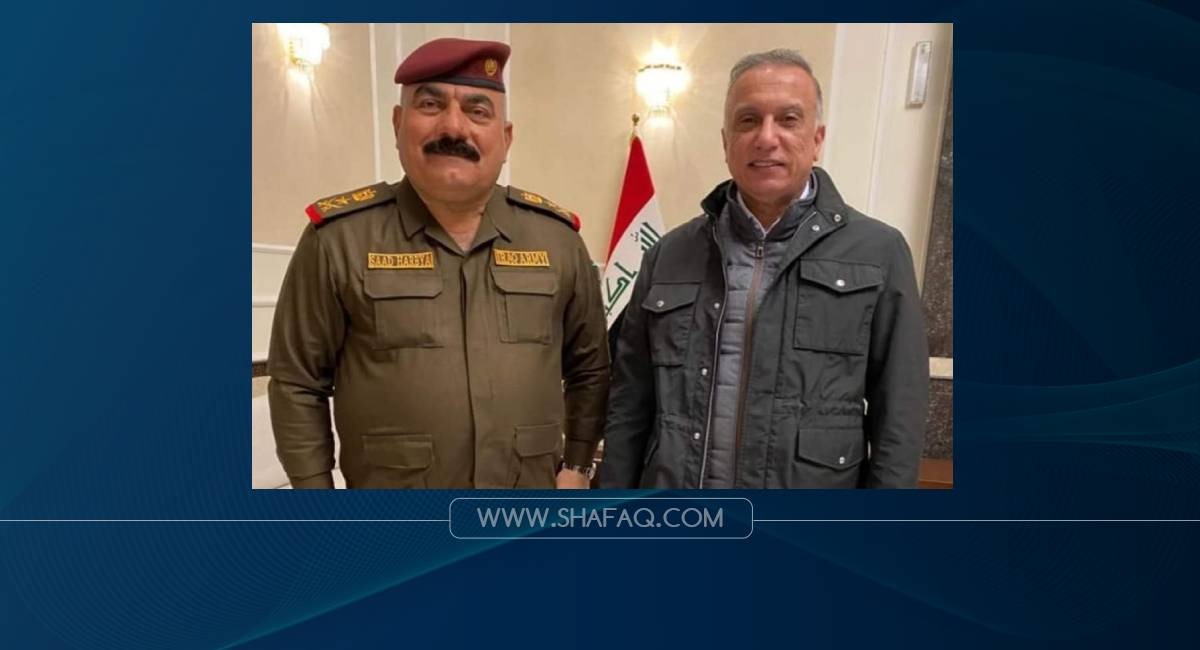 PM al-Kadhimi meets Lt. Gen Saad Harbiyah to discuss the Dhi Qar demonstrators' demands 