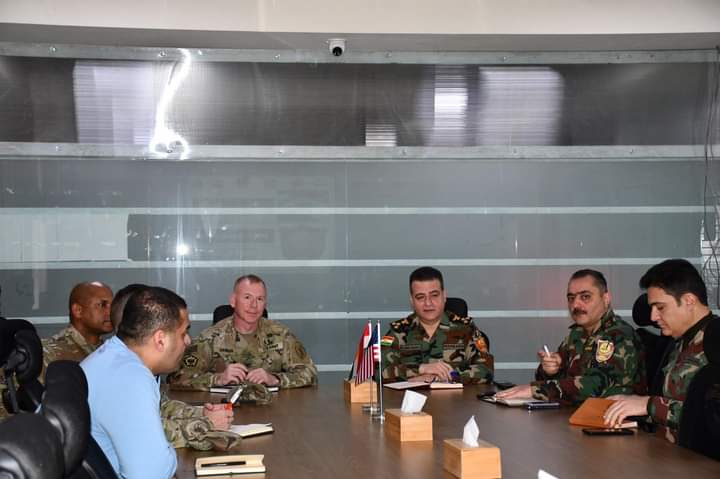 US Security Coordination Office in Baghdad visits the Peshmerga ministry in Erbil 