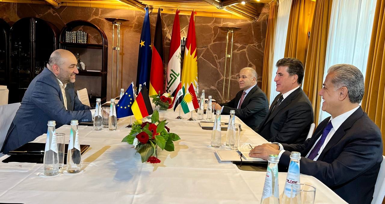 رئيس اقليم كوردستان يبحث مع رئيس حزب الخضر الألماني اوضاع العراق السياسية 