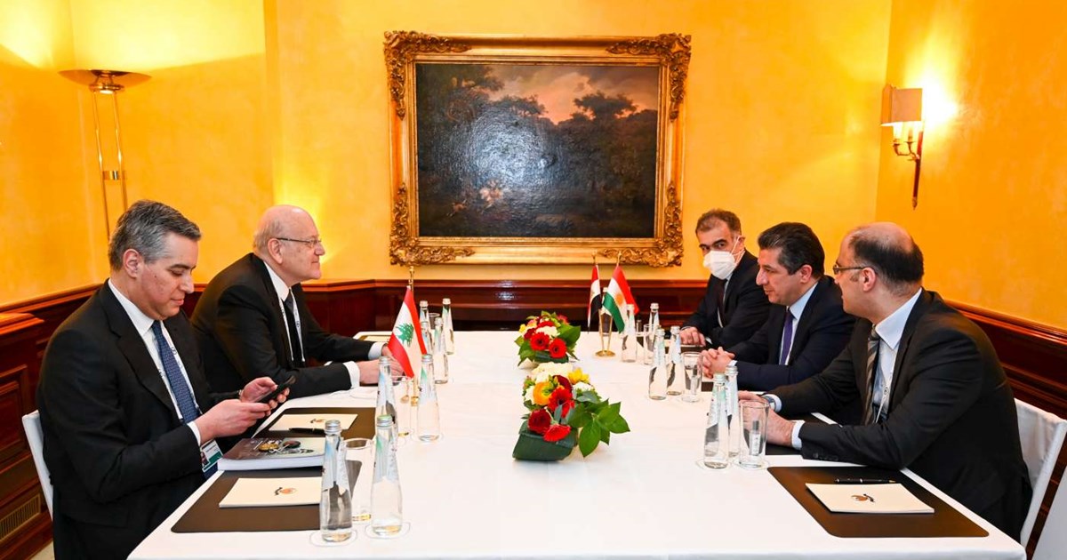 President Nechirvan Barzani meets with the Prime Minister of Lebanon