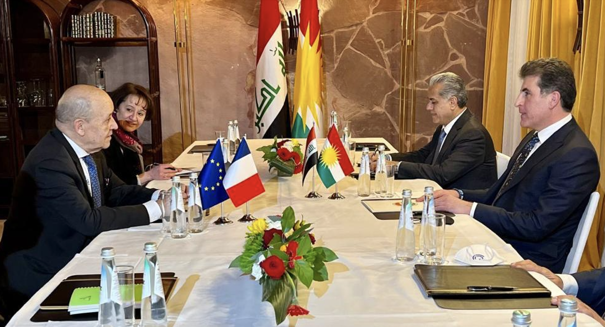 Kurdistan's President meet in Munich with French Foreign Minister 
