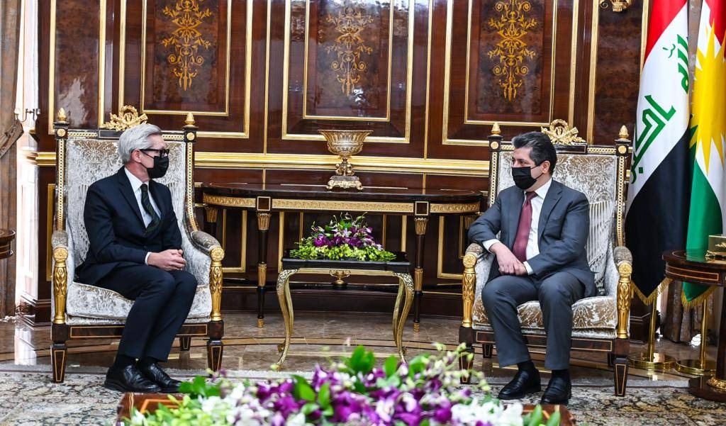 PM Barzani receives the Norwegian ambassador to Iraq 