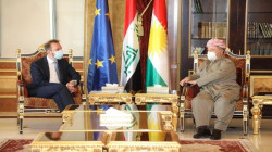 EU ambassador to Iraq visits Masoud Barzani after the missile attack on Erbil 