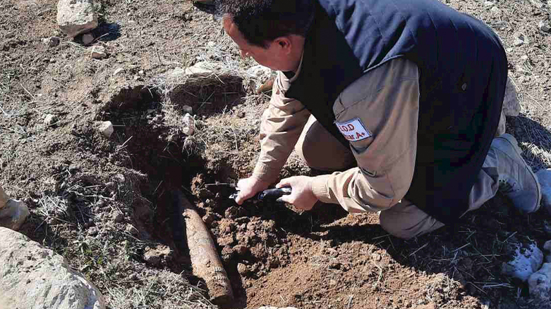 A young man was injured in a landmine explosion in Kurdistan