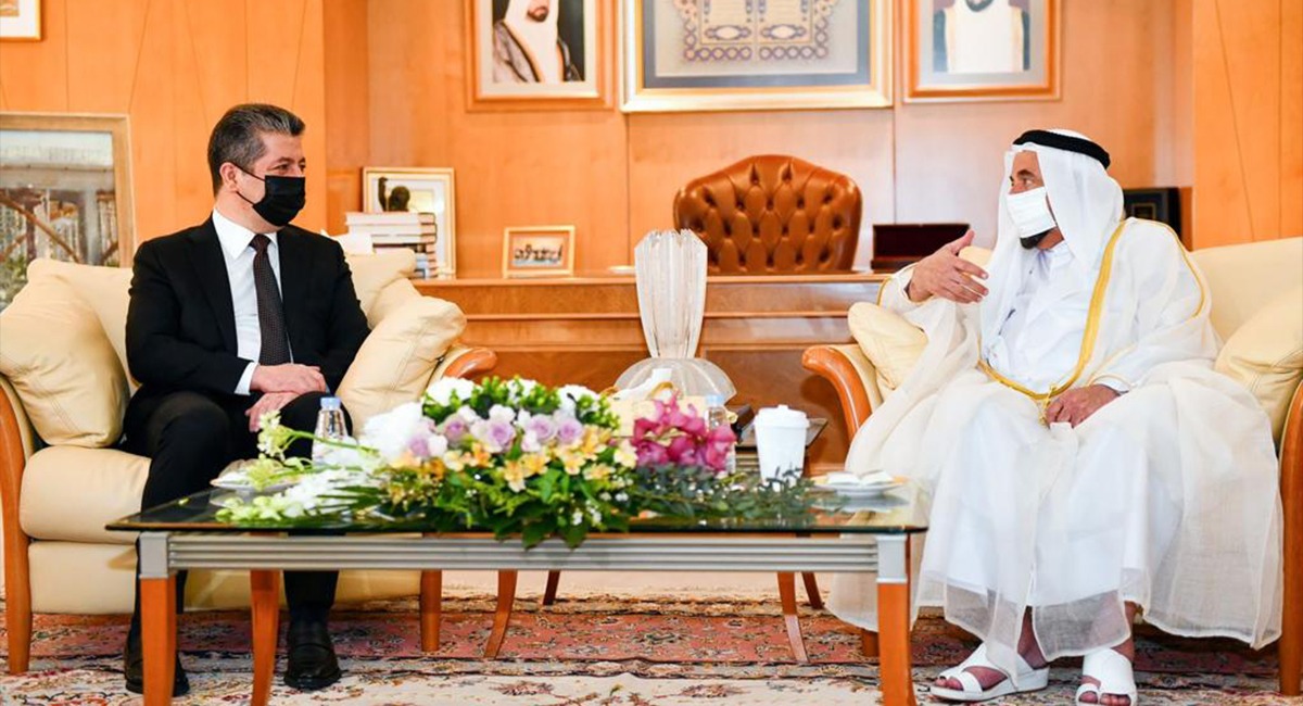رئيس حكومة كوردستان يبحث تعزيز العلاقات الثقافية والتربوية مع الشارقة