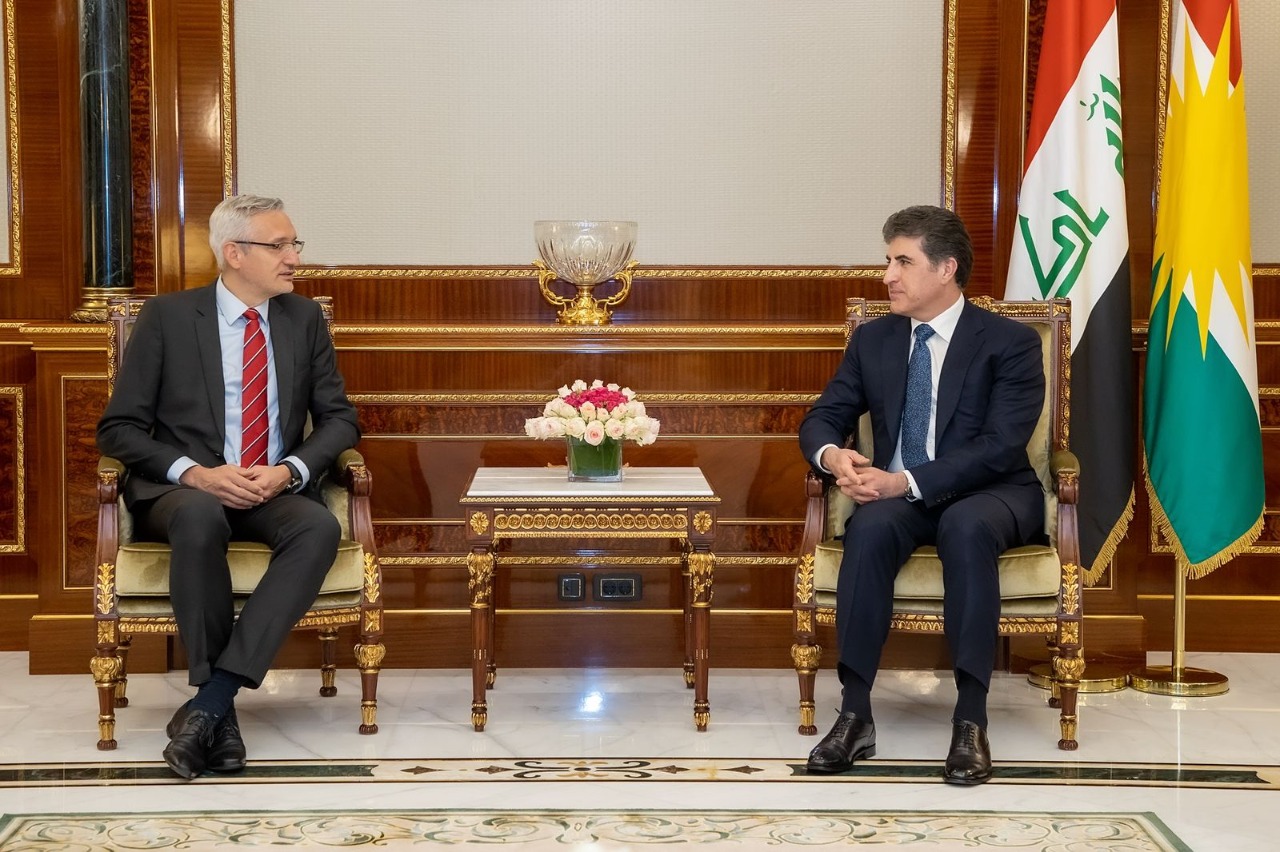 President Barzani meets the German ambassador to Baghdad