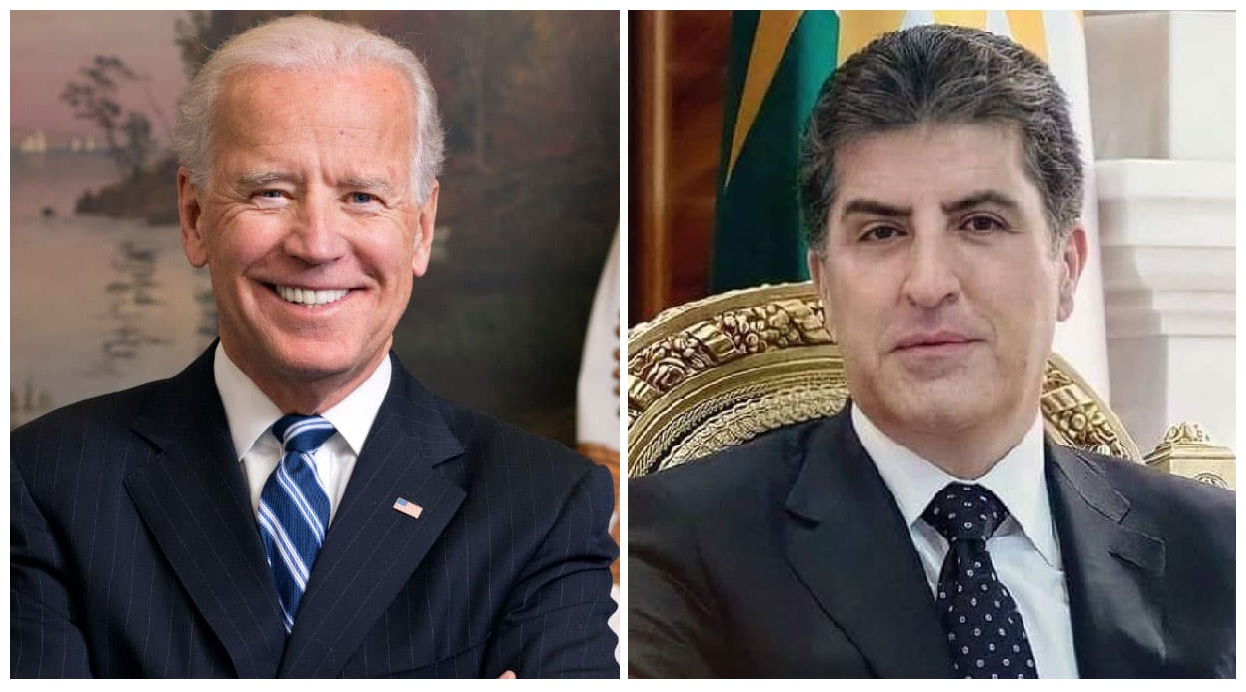 President Nechirvan Barzani receives a letter from President Joe Biden