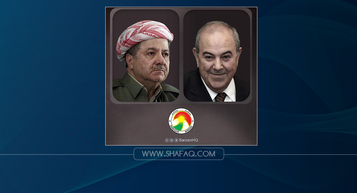 Leader Barzani holds a phone call with Iyad Allawi