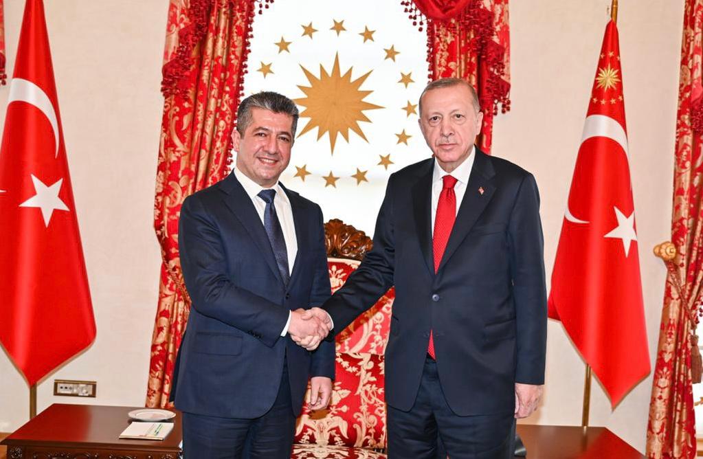  PM Barzani meets Turkish President in Istanbul