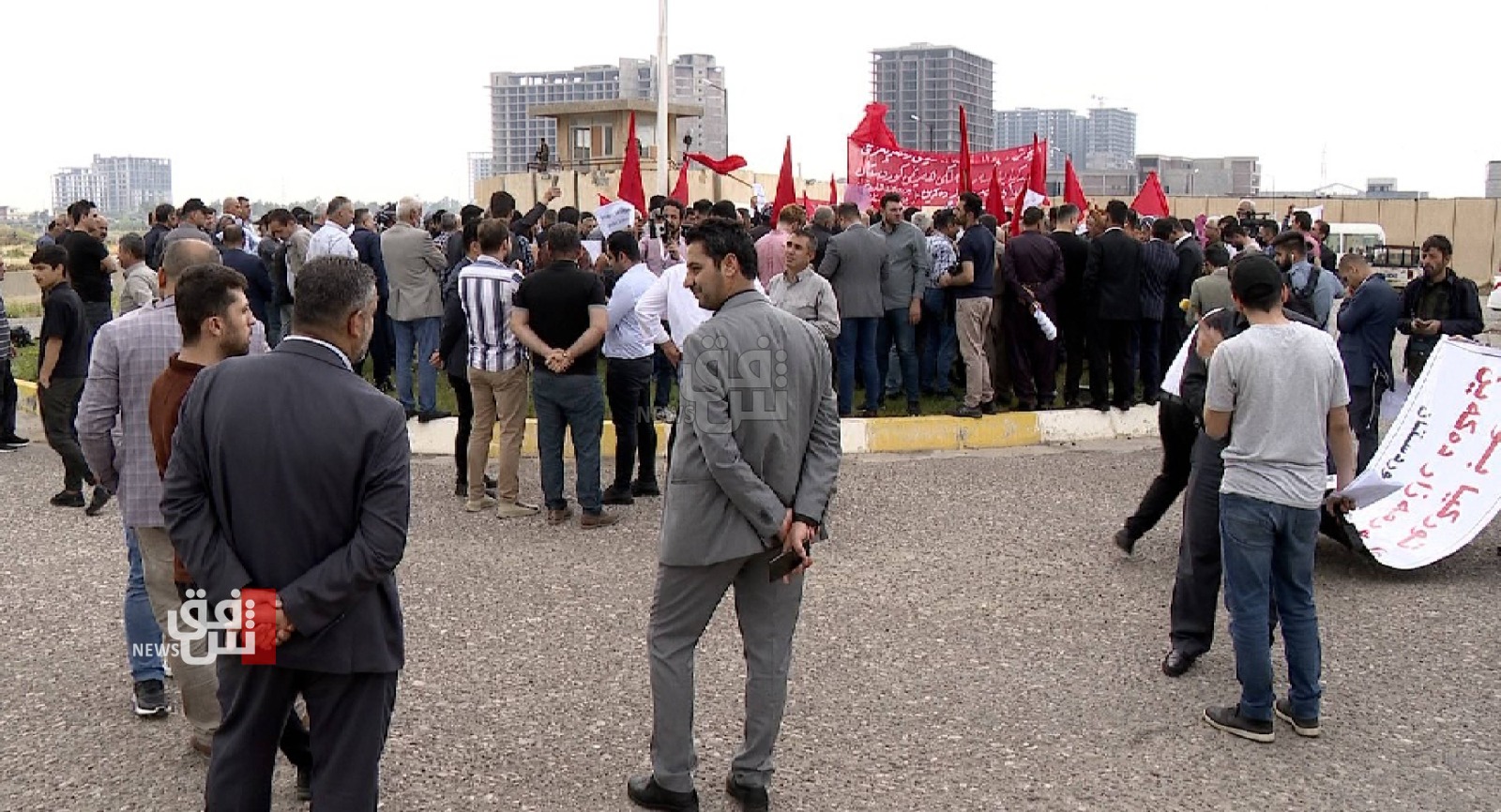 Demonstrators gather near UN headquarters in Erbil to protest Turkey's Claw-lock 