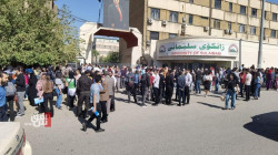 اساتذة جامعة السليمانية يتظاهرون مجدداً من أجل الرواتب