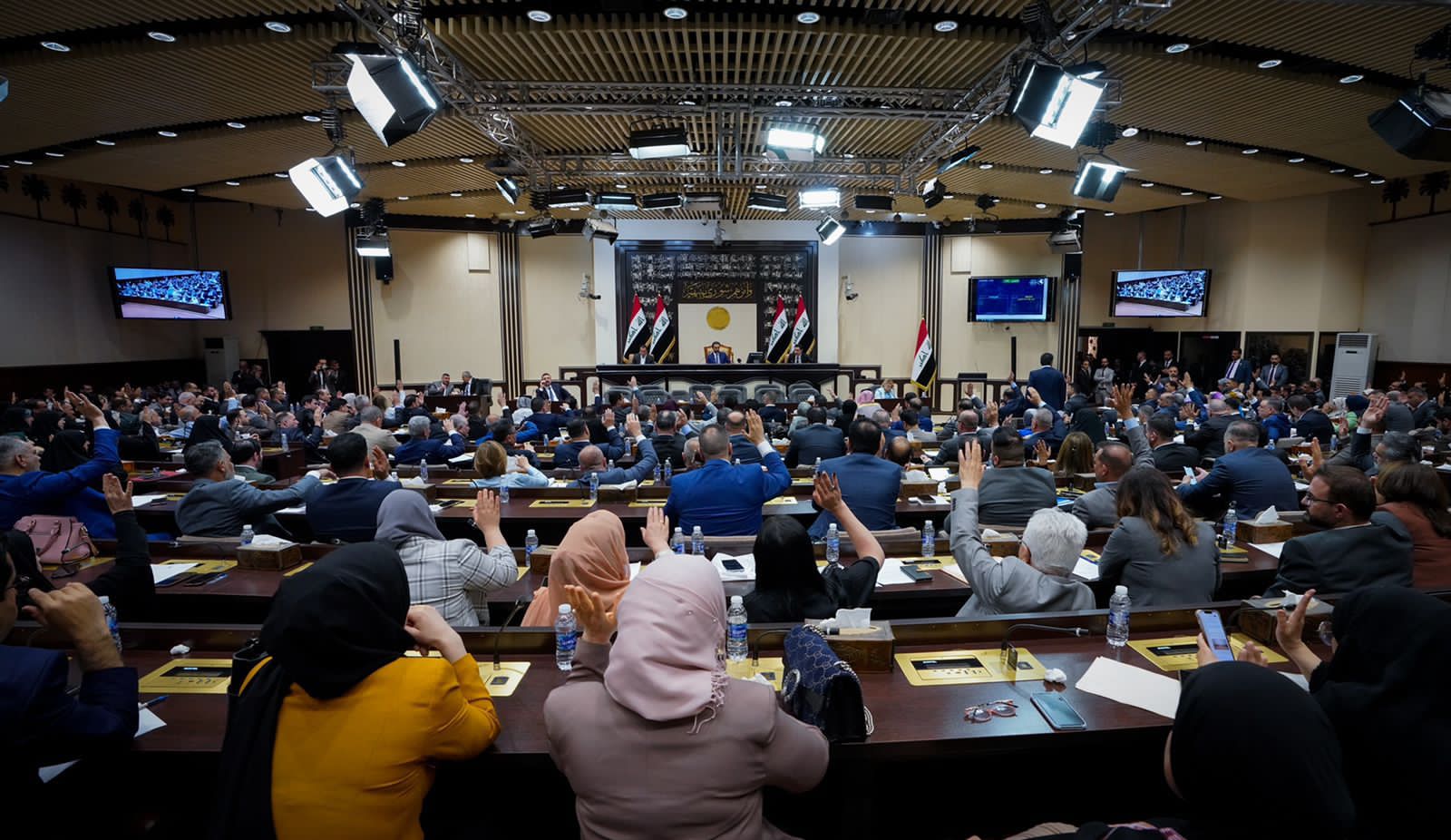 Iraqi lawmakers voted on the line-up of the parliamentary committees 