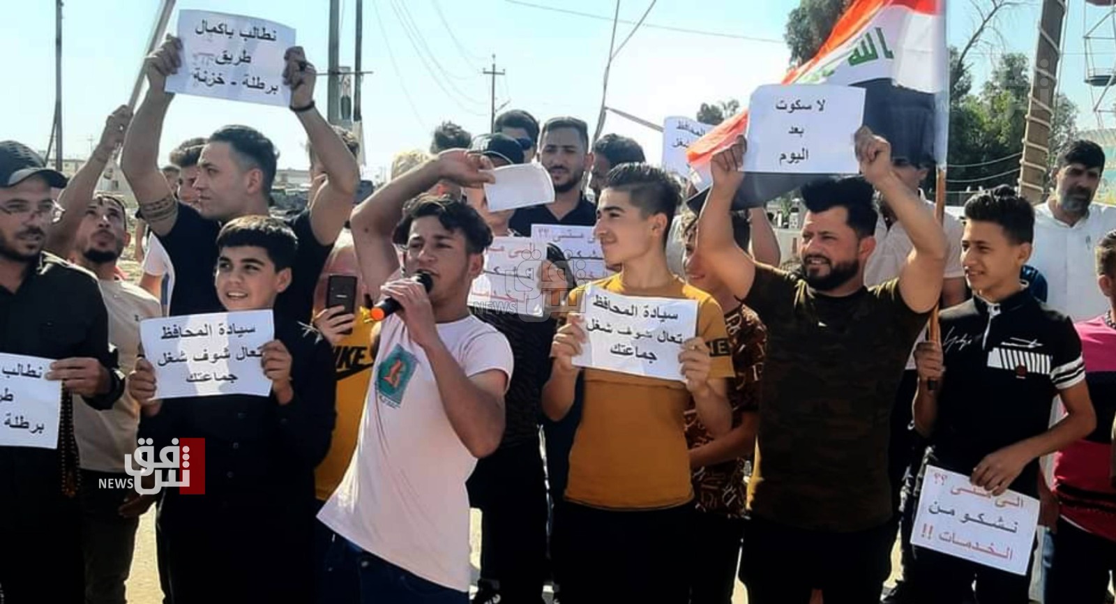 صور.. تظاهرات احتجاجية على تردي الخدمات في مناطق نينوى 