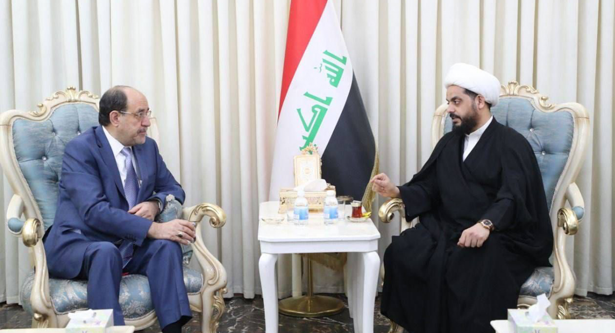 Al-Khazali meets Nuri Al-Maliki in Baghdad