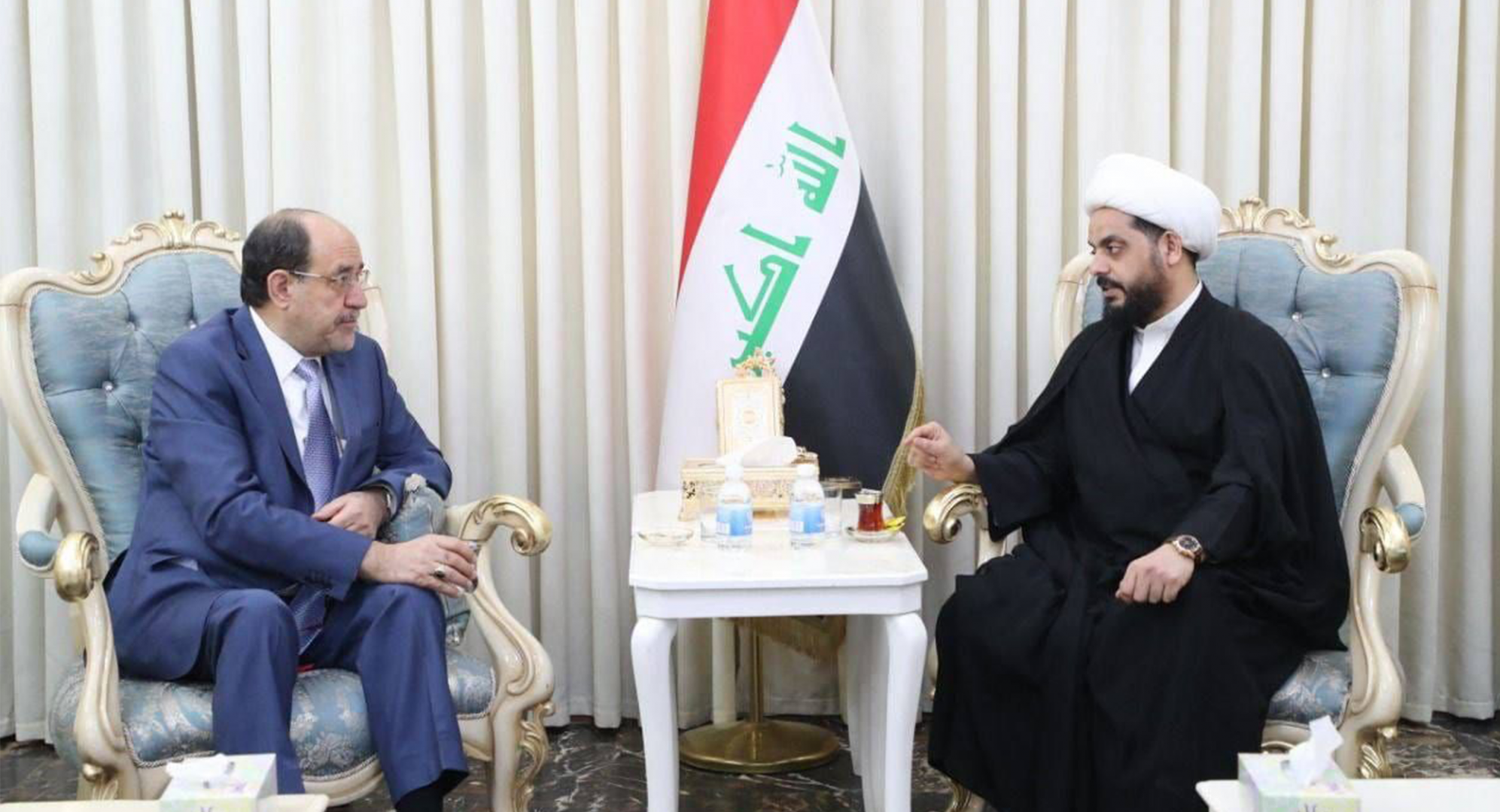 AlKhazali meets Nuri AlMaliki in Baghdad