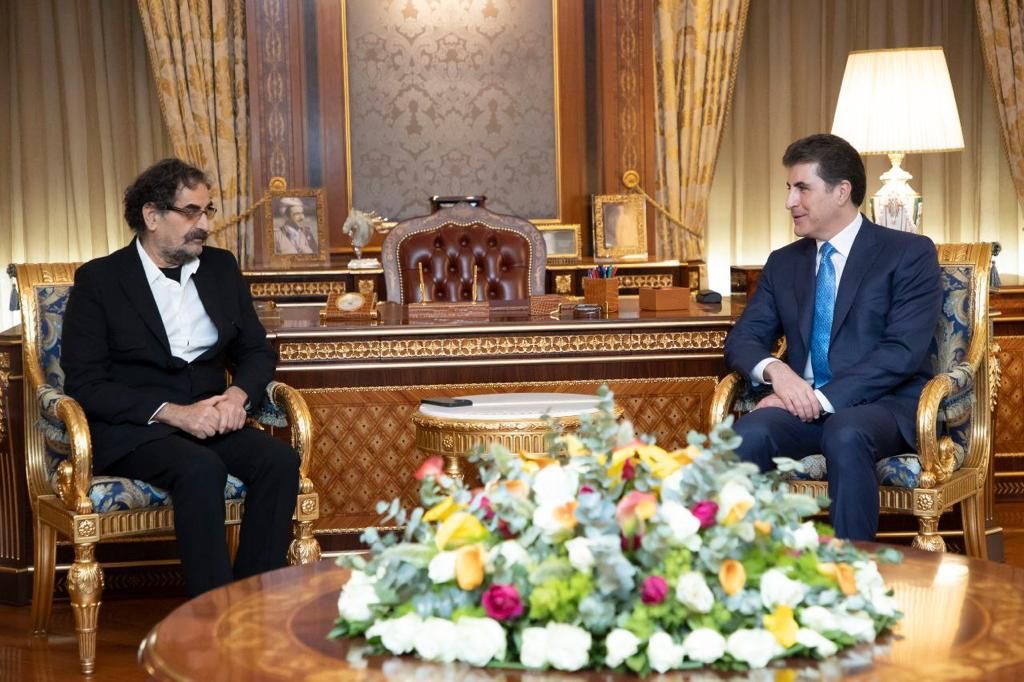 President Barzani meets the Kurdish international artist Shahram Nazeri