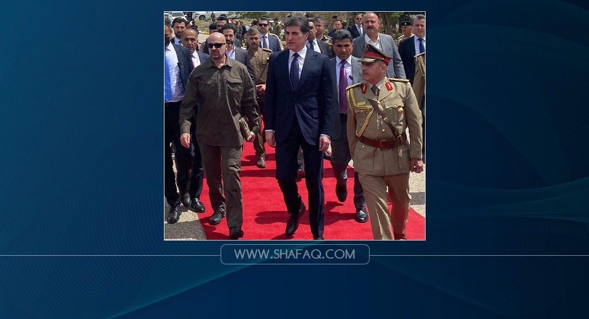 President Barzani arrives in al-Sulaymaniyah 