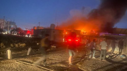 الدفاع المدني يكافح حريقا اندلع داخل مخازن للمواد الغذائية في الوزيرية ببغداد