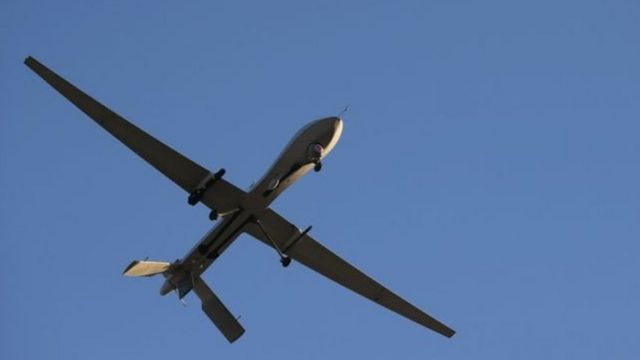 Turkish forces drop a drone over Zelikan