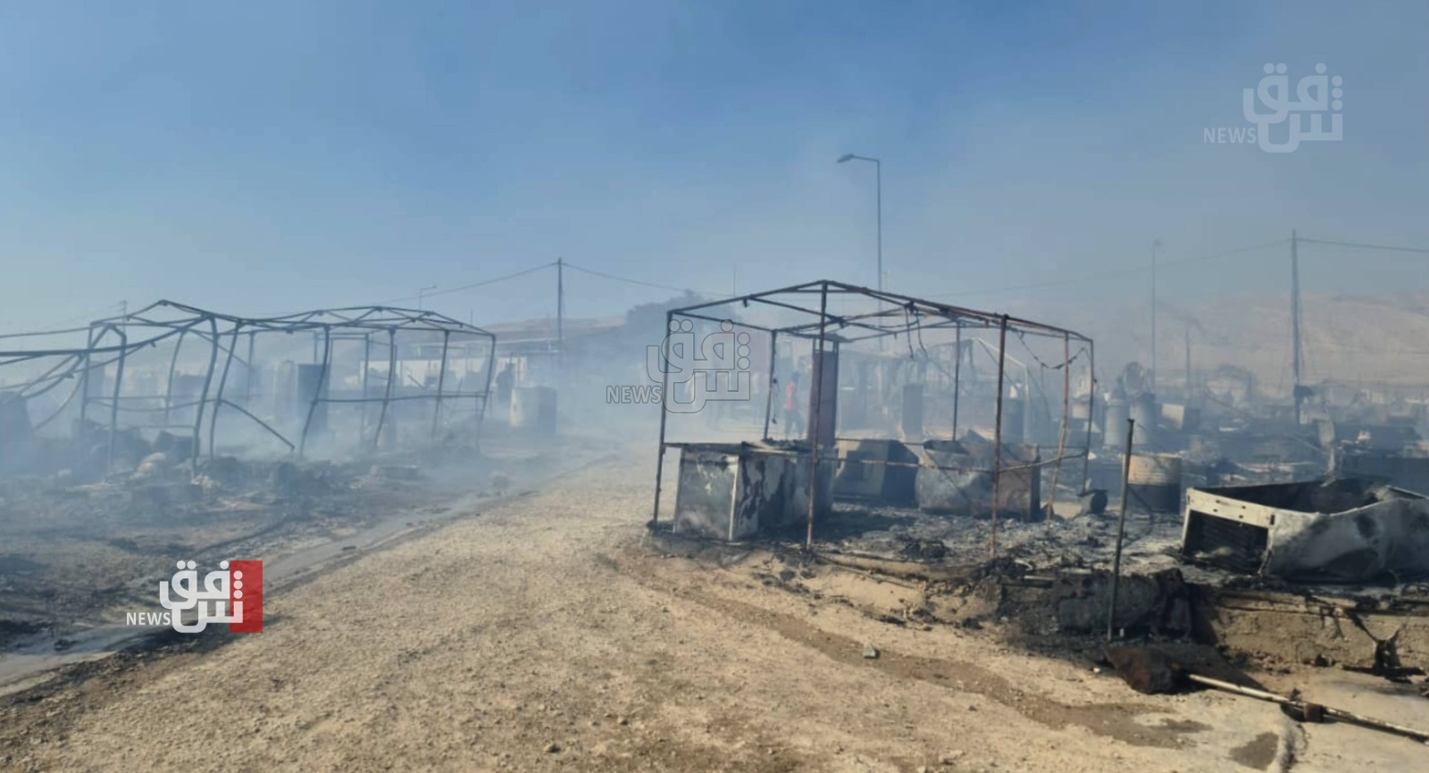 دهوك.. نقص عجلات الإطفاء ينذر بخطر تزايد الحرائق في مخيمات النزوح 