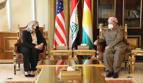 Leader Barzani receives the US ambassador to Baghdad 