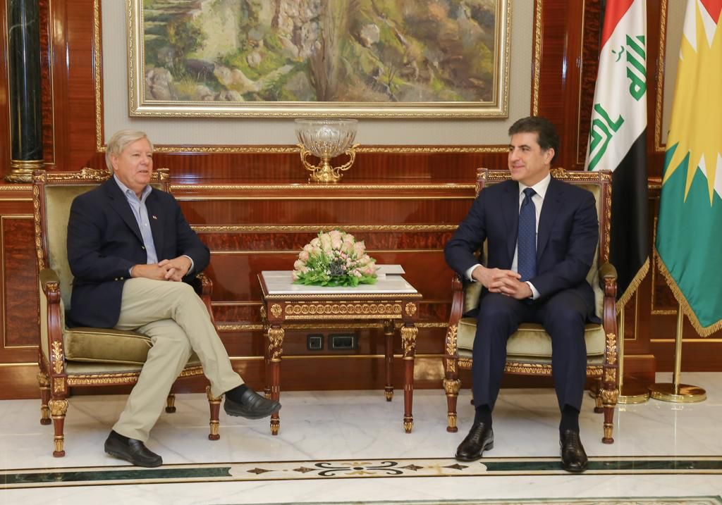 President Barzani receives US Senator Lindsey Graham in Erbil 